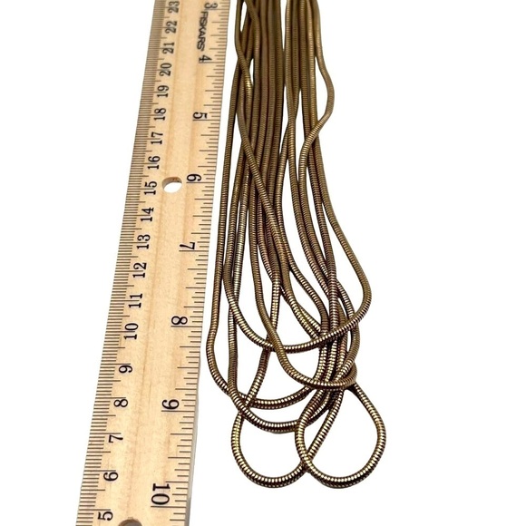 Gold-Tone Multi-Layer Necklace & Bracelet Set With Rhinestone Accents - Picture 7 of 9